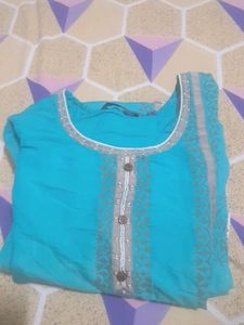 Beautiful Teal Blue Kurti