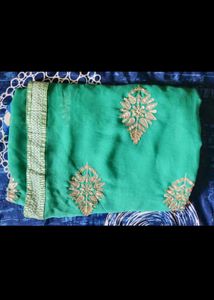 Elegant Sea Green Saree