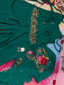 💚 90sbackless kurta,plazo,chuni,slang bag set 💚