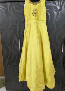 Beautiful Yellow Anarkali Gown
