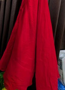 Red Embroidered Kurta set with plazzo