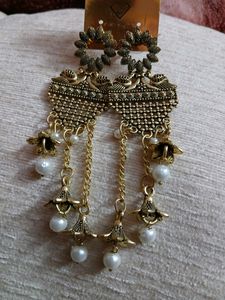 Peacock Earrings 🦚 😀