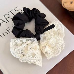 Elegant Black &amp; Lace Scrunchie