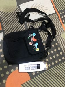 Cute Bird Print Sling Bag and shampoo free