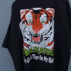 Black TIGER Graphic T-Shirt
