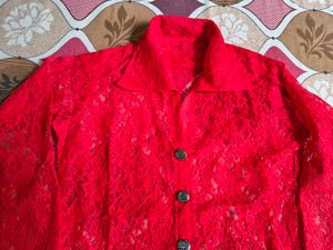 New Red Partywear Shirt