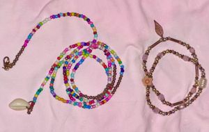 fun necklace & bracelets combo (ocean and nature)