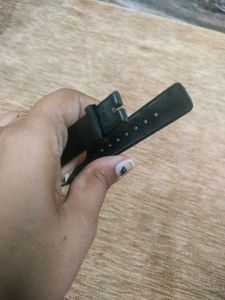 Stylish Black Leather Strap Watch