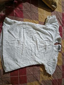 White puff sleeve top