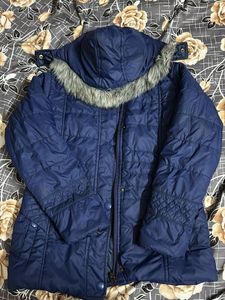 Blue Padded Winter Coat
