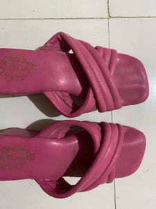 Chic Pink Slip-On Sandals