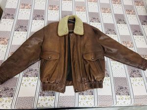 BILTMORE Men's Brown Leather Bomber Jacket