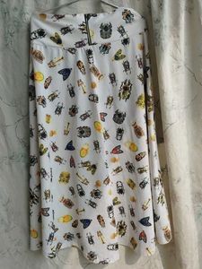 Unique Bug Print Skirt long