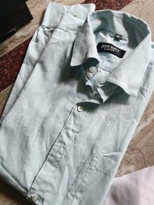 John Navy Slim Fit Men's Shirt