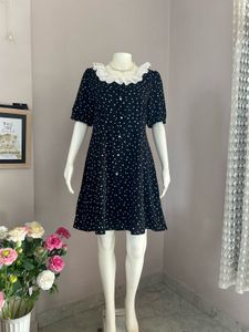 Chic Black Polka Dot Dress