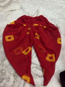 Red & Yellow Dhoti Pants