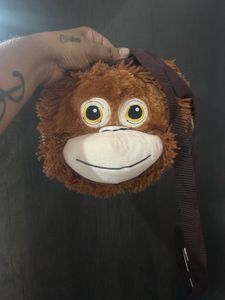Cute Monkey Plush Crossbody Bag