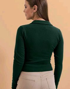 💗🌸Ribbed Collared Long Sleeve Top💗🌸