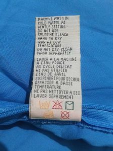 Sleeveless Blue Collared Top