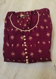 💜Dark Burgundy Anarkali Kurti