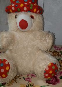 Cute Teddy Bear with Clown Hat