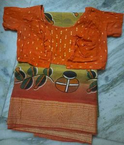 A beautiful cotton handloom saree