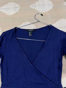 Navy Blue Wrap Dress
