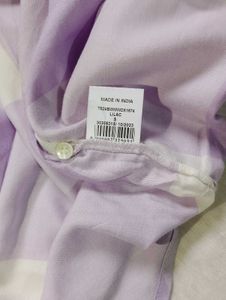 Women light purple Checked Relaxed Fit Shirt