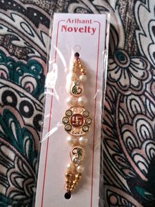 Decorative Rakhi with Pearls & Stones set of  2Pc