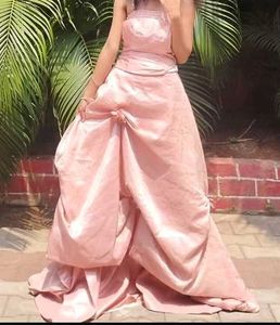 Pink Taffeta Ball Gown
