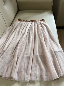 Elegant Beige Tulle Skirt
