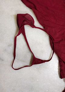 Lace Bra with Ribbon Detail