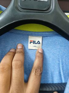 Men's Light Blue FILA Polo Shirt