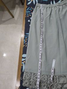 Embellished Long Skirt (Grey In Colour)