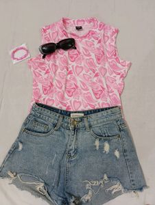 Pink Heart Top