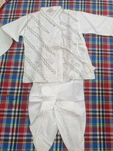 White Embroidered Ethnic Set