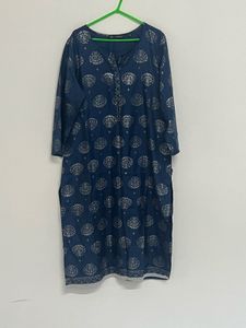Elegant Blue Printed Kurta