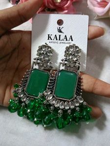 Stunning Green Dangle Earrings