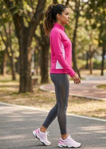 Stylish Pink Full Zip Track Jacket