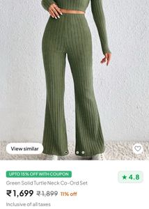 Olive Knit Co-ord Set size s