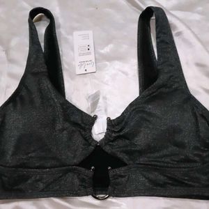 Sparkly Black Bikini Top combo