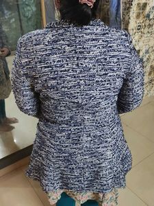 Elegant Elviros Blue Tweed Jacket
