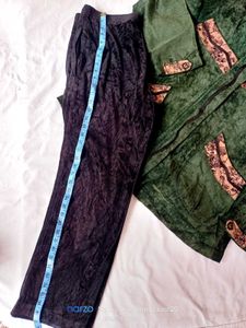 Velvet Jacket &amp; Pants Set