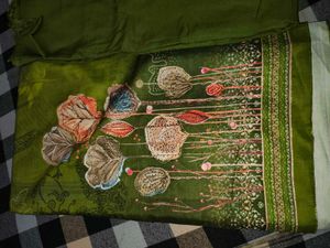 Green Printed Kurta Set