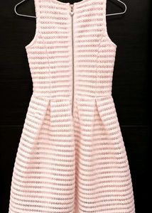 Chic Pink Lace Striped Dress