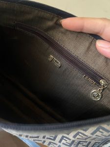 Vintage Fendi Zucca Monogram Shoulder Bag