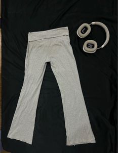 Low waist fold over flared pants