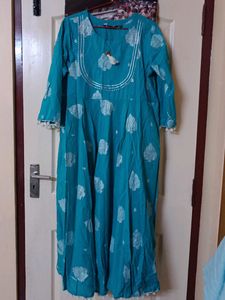 Kurta Full Length Blue