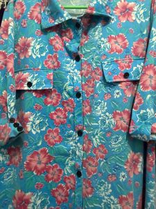 Blue Floral Print Tunic Top pant coord set