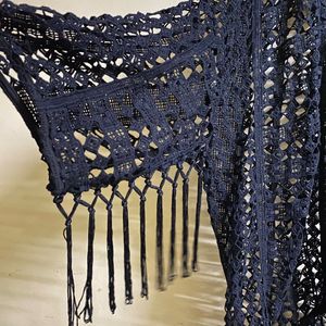 Black Lace Kimono Cover-Up